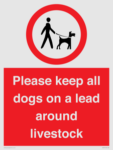 IV7277: Please keep all dogs on a lead around livestock
