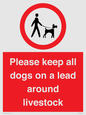 IV7277: Please keep all dogs on a lead around livestock