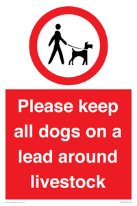 IV7277: Please keep all dogs on a lead around livestock