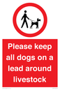 IV7277: Please keep all dogs on a lead around livestock