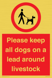 IV7277: Please keep all dogs on a lead around livestock