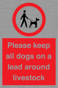 IV7277: Please keep all dogs on a lead around livestock