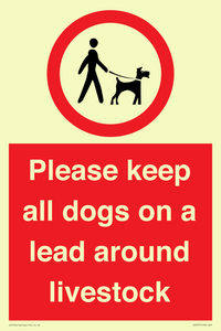 IV7277: Please keep all dogs on a lead around livestock