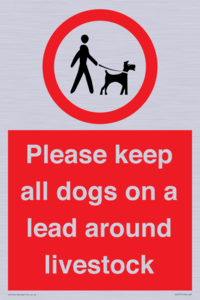 IV7277: Please keep all dogs on a lead around livestock