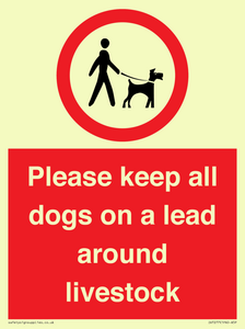 IV7277: Please keep all dogs on a lead around livestock
