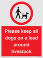 IV7277: Please keep all dogs on a lead around livestock