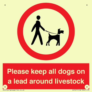 IV7277: Please keep all dogs on a lead around livestock