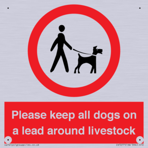 IV7277: Please keep all dogs on a lead around livestock