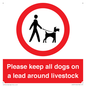IV7277: Please keep all dogs on a lead around livestock