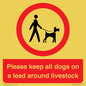 IV7277: Please keep all dogs on a lead around livestock
