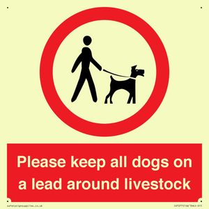IV7277: Please keep all dogs on a lead around livestock