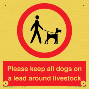 IV7277: Please keep all dogs on a lead around livestock