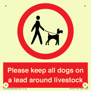 IV7277: Please keep all dogs on a lead around livestock