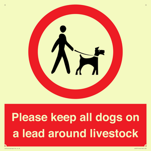 IV7277: Please keep all dogs on a lead around livestock