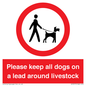 IV7277: Please keep all dogs on a lead around livestock