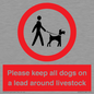 IV7277: Please keep all dogs on a lead around livestock