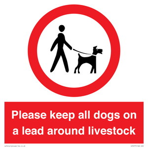 IV7277: Please keep all dogs on a lead around livestock