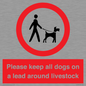 IV7277: Please keep all dogs on a lead around livestock