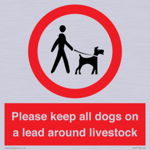 IV7277: Please keep all dogs on a lead around livestock