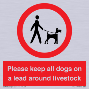 IV7277: Please keep all dogs on a lead around livestock