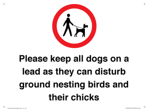 IV7279: Please keep all dogs on a lead as they can disturb ground nesting birds and their chicks