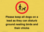 IV7279: Please keep all dogs on a lead as they can disturb ground nesting birds and their chicks
