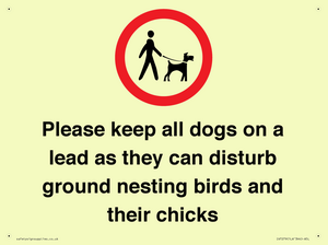 IV7279: Please keep all dogs on a lead as they can disturb ground nesting birds and their chicks
