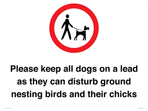 IV7279: Please keep all dogs on a lead as they can disturb ground nesting birds and their chicks
