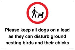 IV7279: Please keep all dogs on a lead as they can disturb ground nesting birds and their chicks