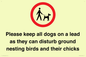 IV7279: Please keep all dogs on a lead as they can disturb ground nesting birds and their chicks