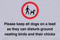 IV7279: Please keep all dogs on a lead as they can disturb ground nesting birds and their chicks