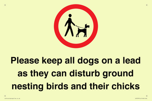 IV7279: Please keep all dogs on a lead as they can disturb ground nesting birds and their chicks