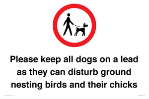 IV7279: Please keep all dogs on a lead as they can disturb ground nesting birds and their chicks