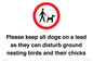IV7279: Please keep all dogs on a lead as they can disturb ground nesting birds and their chicks