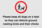 IV7279: Please keep all dogs on a lead as they can disturb ground nesting birds and their chicks