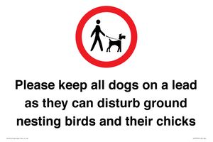 IV7279: Please keep all dogs on a lead as they can disturb ground nesting birds and their chicks