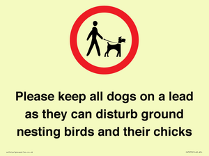 IV7279: Please keep all dogs on a lead as they can disturb ground nesting birds and their chicks