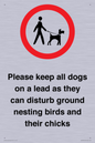 IV7279: Please keep all dogs on a lead as they can disturb ground nesting birds and their chicks