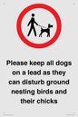 IV7279: Please keep all dogs on a lead as they can disturb ground nesting birds and their chicks