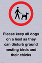IV7279: Please keep all dogs on a lead as they can disturb ground nesting birds and their chicks