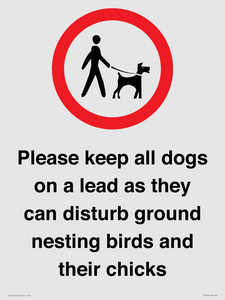 IV7279: Please keep all dogs on a lead as they can disturb ground nesting birds and their chicks