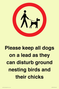 IV7279: Please keep all dogs on a lead as they can disturb ground nesting birds and their chicks