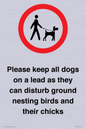 IV7279: Please keep all dogs on a lead as they can disturb ground nesting birds and their chicks