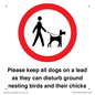 IV7279: Please keep all dogs on a lead as they can disturb ground nesting birds and their chicks