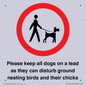 IV7279: Please keep all dogs on a lead as they can disturb ground nesting birds and their chicks