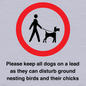 IV7279: Please keep all dogs on a lead as they can disturb ground nesting birds and their chicks