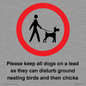 IV7279: Please keep all dogs on a lead as they can disturb ground nesting birds and their chicks