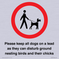 IV7279: Please keep all dogs on a lead as they can disturb ground nesting birds and their chicks