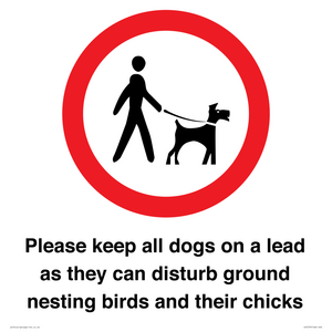 IV7279: Please keep all dogs on a lead as they can disturb ground nesting birds and their chicks