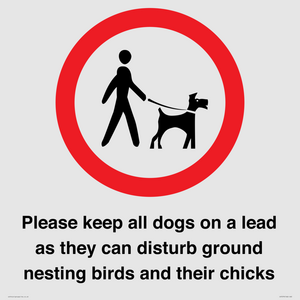 IV7279: Please keep all dogs on a lead as they can disturb ground nesting birds and their chicks